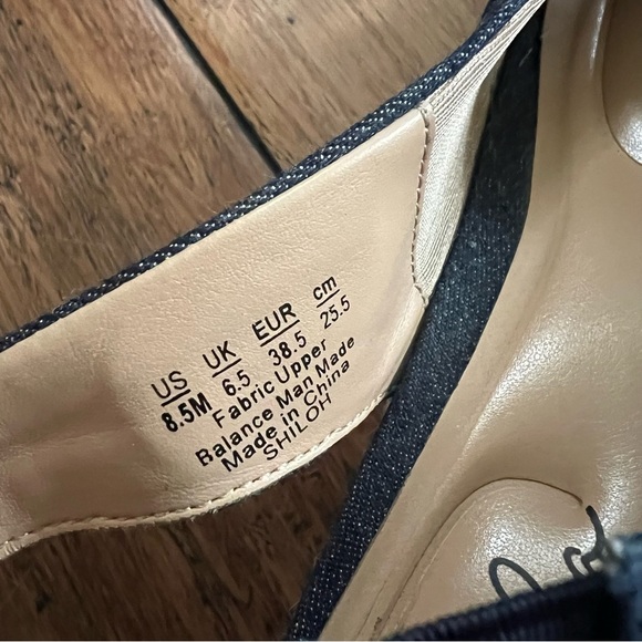 Abella Denim Open Toe Wedge Sandals Espadrille Comfort Size 8.5 Coastal Beachy - Picture 6 of 10